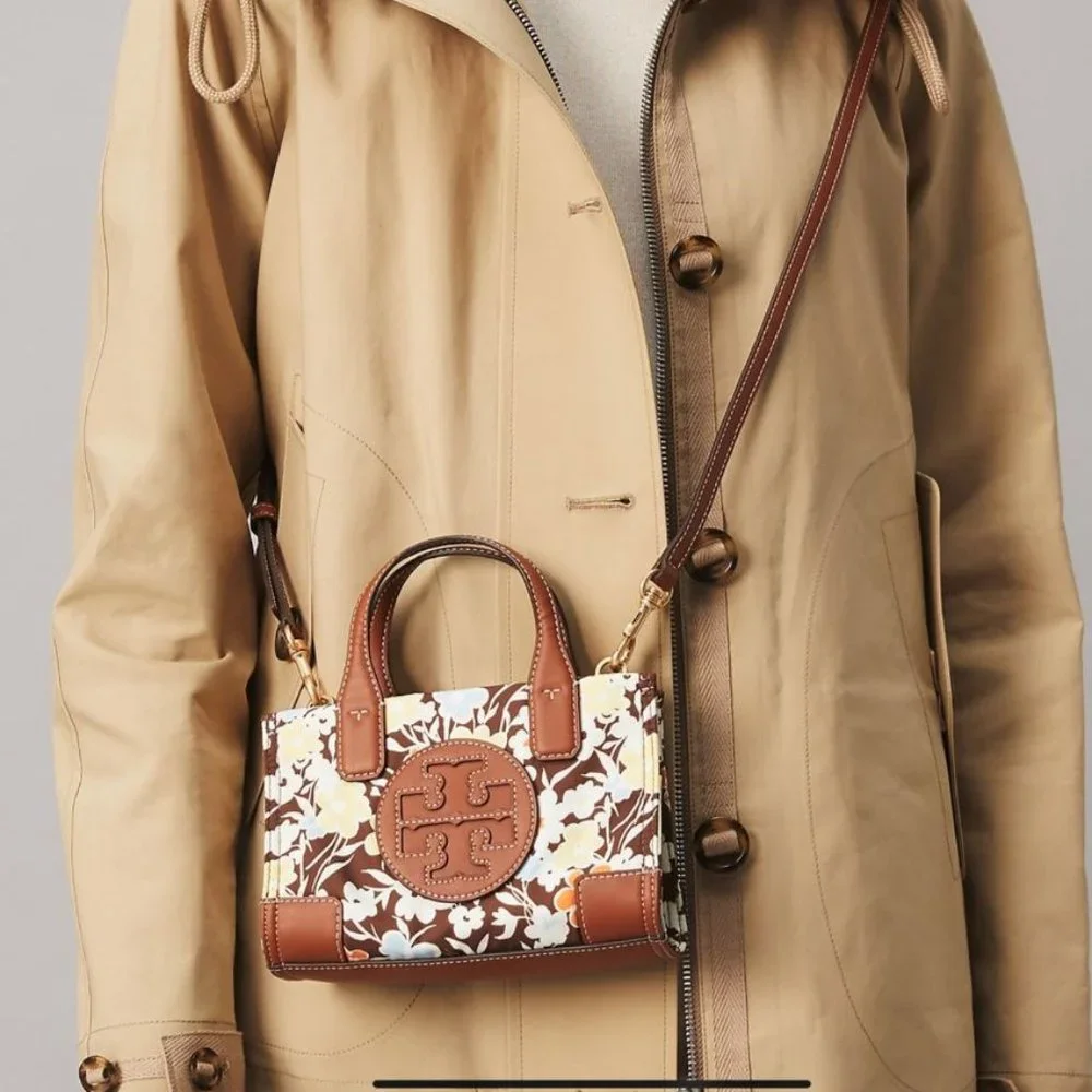 NWT TORY BURCH ELLA PRINTED MICRO REVERIE TOTE - Picture 3 of 7